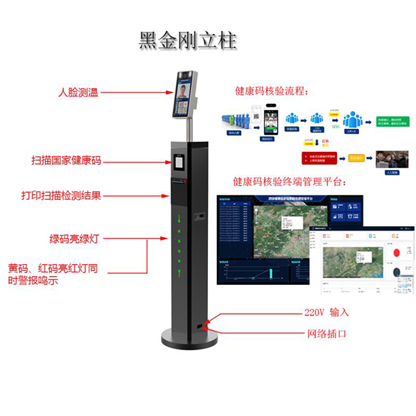 人臉測溫立柱擺閘  NT-B361